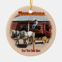 Ornament: Stagecoach Ride #1 (Circle)