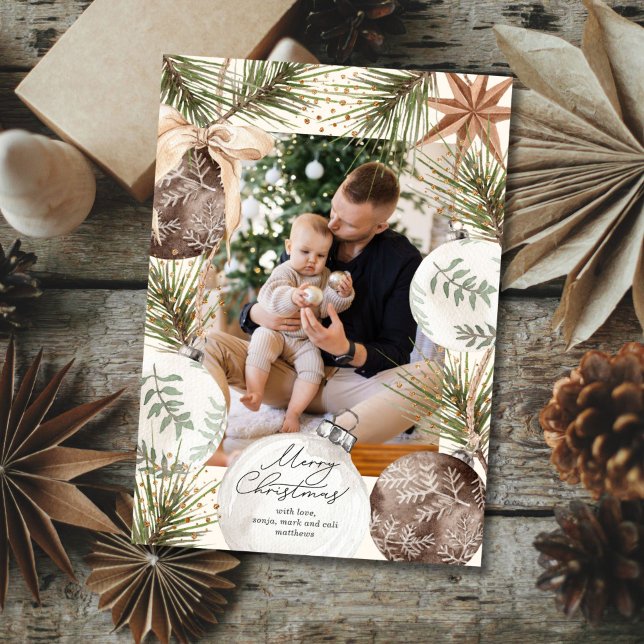 Ornament Surround Photo Holiday Card (Creator Uploaded)