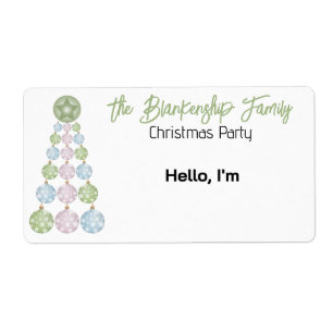 Ornament Tower Christmas Tree Paper Name Tag