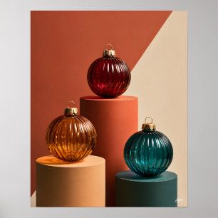 Ornament Trio Colour Block Risers Poster