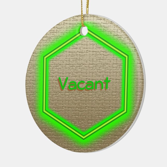 Ornament - Vacancy sign (linen) (Left)