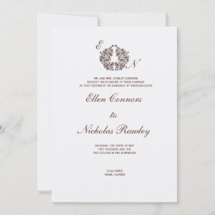 Ornament wedding invitation