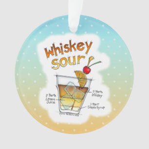 ORNAMENT - WHISKEY SOUR RECIPE COCKTAIL ART
