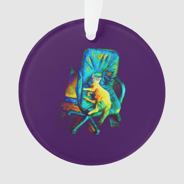 Ornament WITH A CAT ART DESIGN (Front)