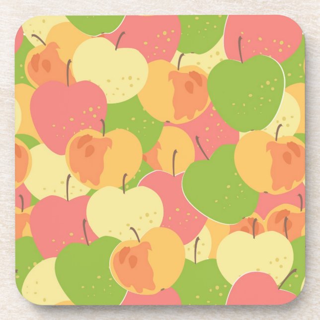 Ornament With Apples Coaster (Front)