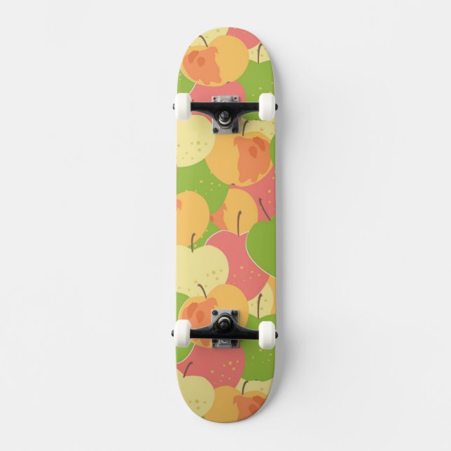 Ornament With Apples Skateboard (Front)