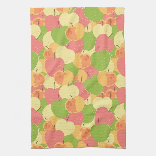 Ornament With Apples Tea Towel (Vertical)