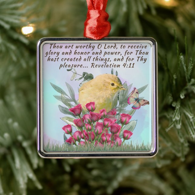 Ornament with bible verse -nature scene (Tree)