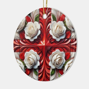 Ornament with English Roses Design