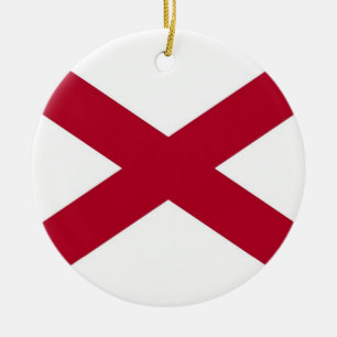 Ornament with flag of Alabama