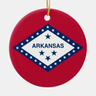 Ornament with flag of Arkansas