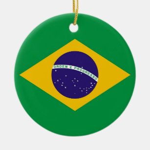 Ornament with flag of Brazil