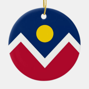Ornament with flag of Denver, Colorado