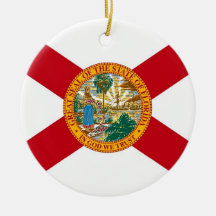 Ornament with flag of Florida