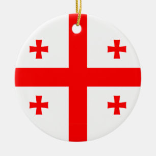 Ornament with flag of Georgia