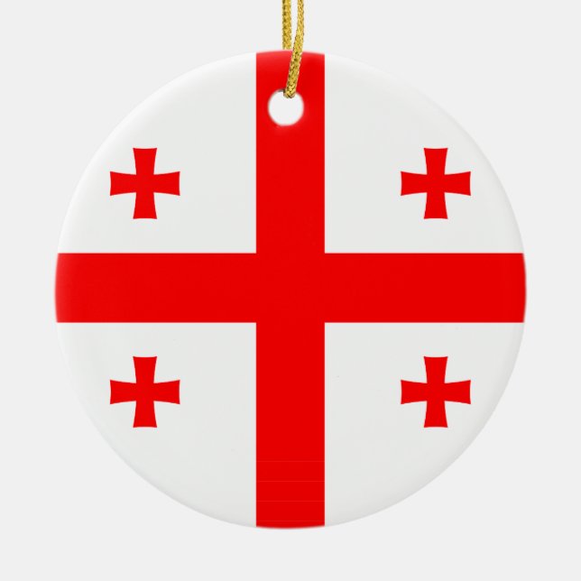 Ornament with flag of Georgia (Front)