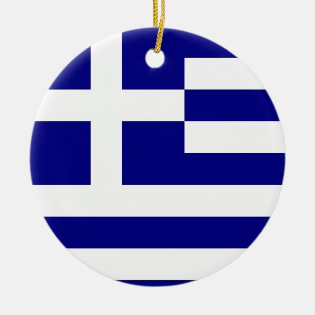 Ornament with flag of Greece (Front)