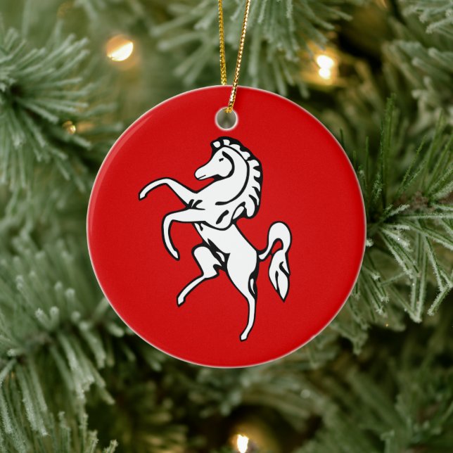 Ornament with flag of Kent County, England (Tree)