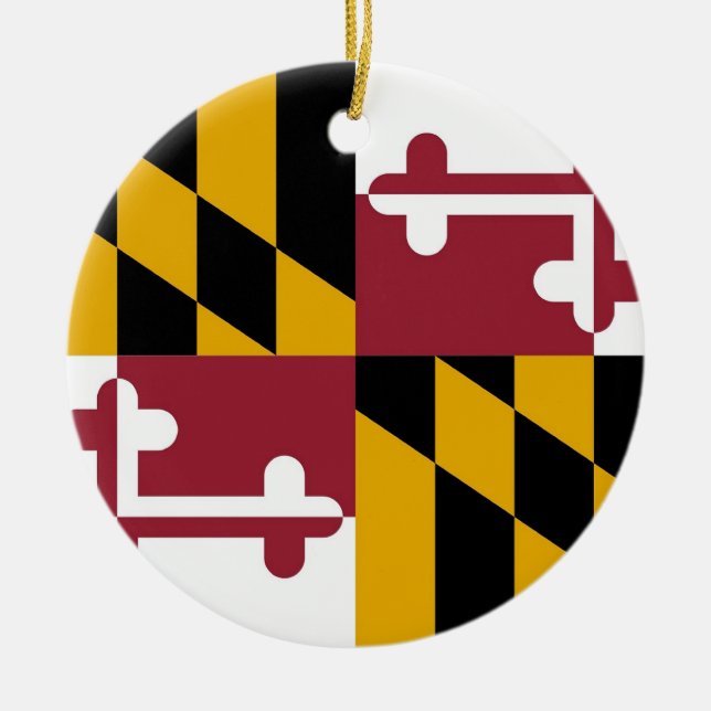 Ornament with flag of Maryland (Front)