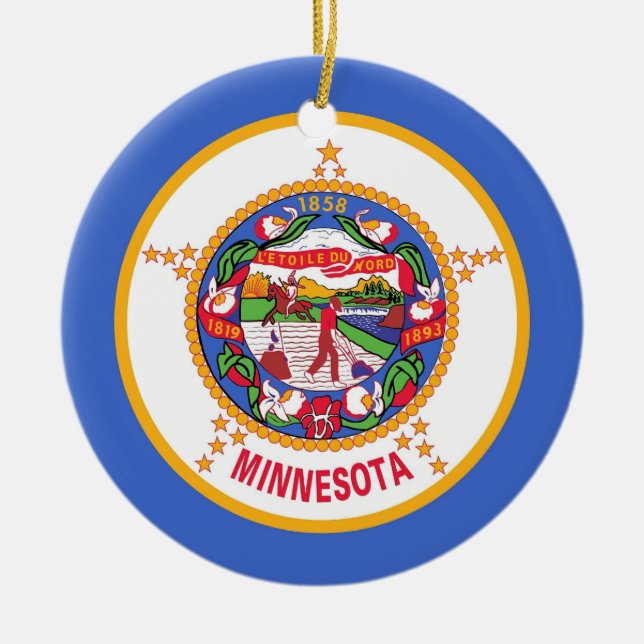 Ornament with flag of Minnesota (Front)