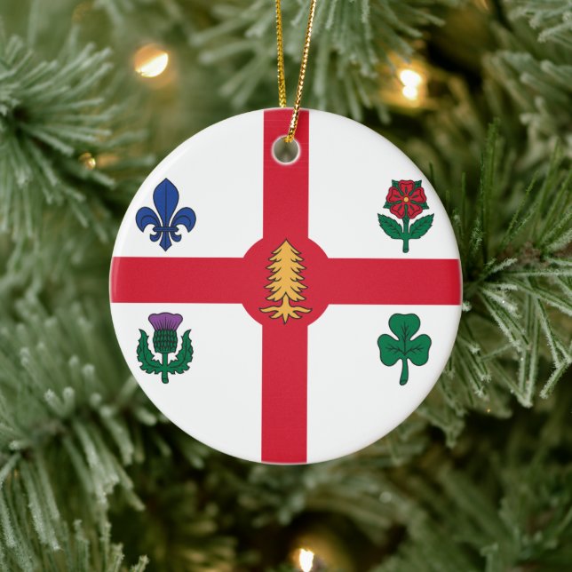 Ornament with flag of Montreal, Canada (Tree)