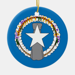Ornament with flag of Northern Mariana Islands