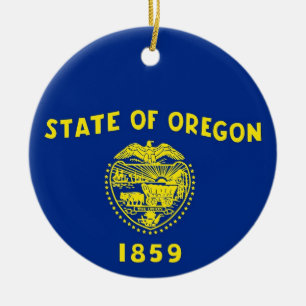 Ornament with flag of Oregon