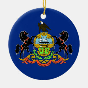 Ornament with flag of Pennsylvania