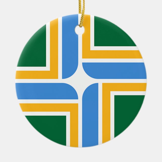 Ornament with flag of Portland, Oregon, USA (Front)