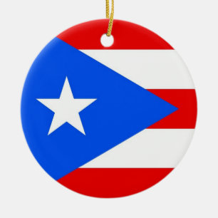 Ornament with flag of Puerto Rico