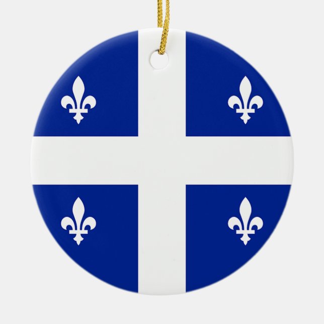 Ornament with flag of Quebec, Canada (Front)