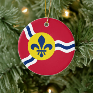 Ornament with flag of St. Louis, Missouri