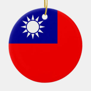 Ornament with flag of Taiwan