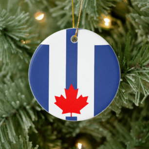 Ornament with flag of Toronto, Canada