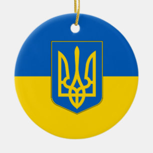 Ornament with flag of Ukraine