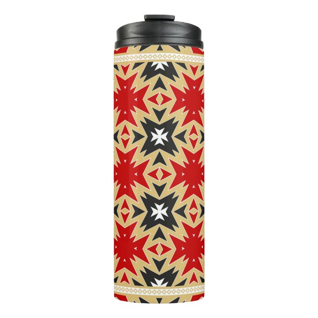 Ornament With Geometric Colourful Pattern,  Silk N Thermal Tumbler (Front)