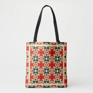 Ornament With Geometric Colourful Pattern, Silk N Tote Bag