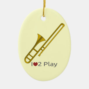 Ornament with illustration of a trombone