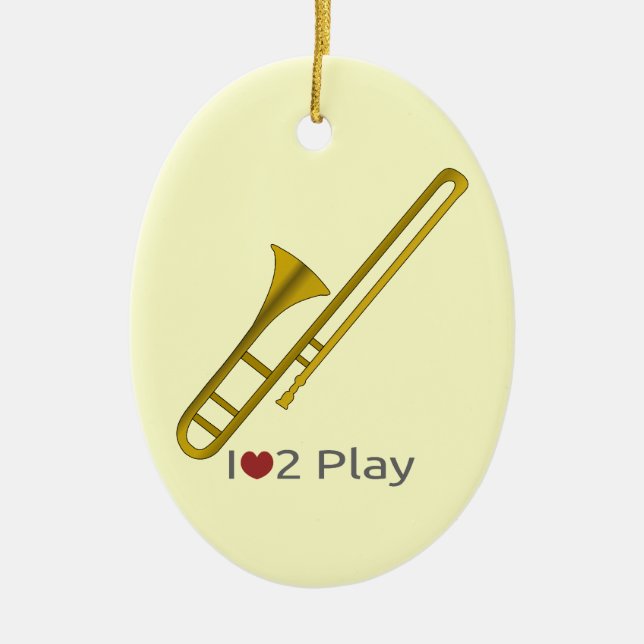 Ornament with illustration of a trombone (Front)