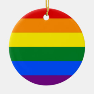 Ornament with LGBT Rainbow flag