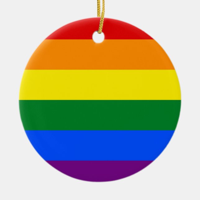 Ornament with LGBT Rainbow flag (Front)