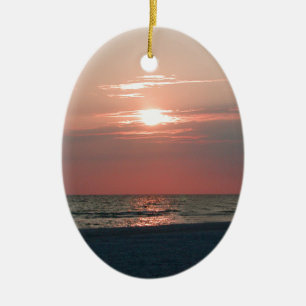 ornament with photo of beautiful sunset