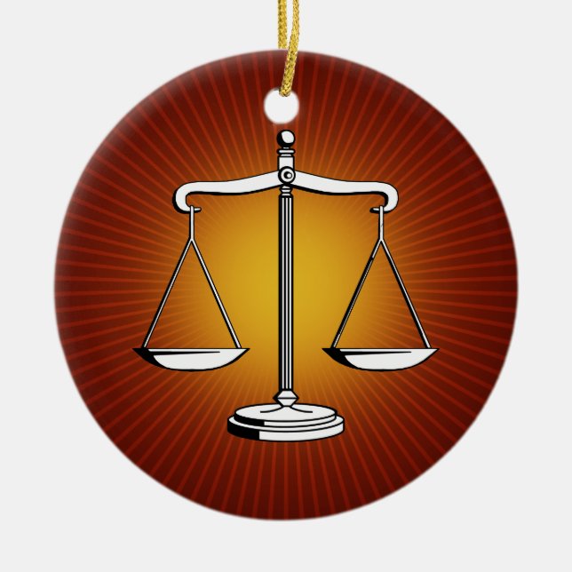 Ornament with Scales of Justice (Front)