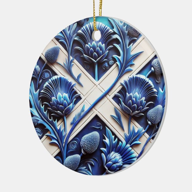 Ornament with Scottish Thistles Design (Left)