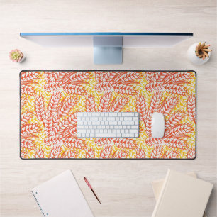Ornament with wheat ears desk mat