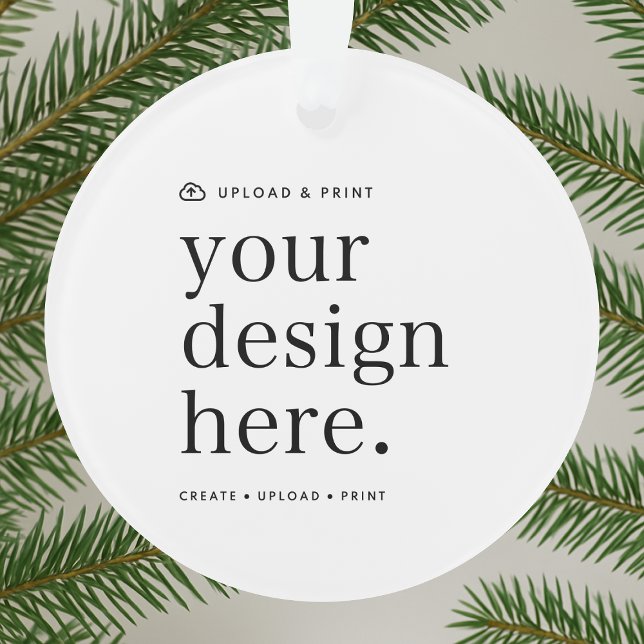 Ornament Your Design Upload Acrylic Round (Creator Uploaded)