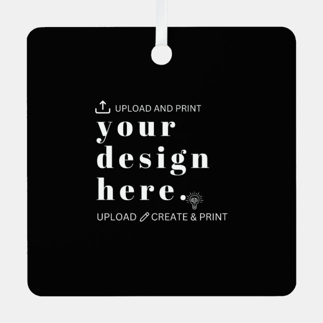 Ornament Your Design Upload Metal Square (Front)