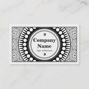 Ornamental 01 - Black on White (Platinum) Business Card