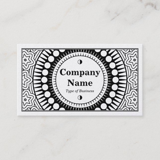Ornamental 01 - Black on White (Platinum) Business Card (Front)