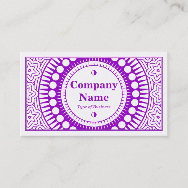 Ornamental 01 - Purple on White Business Card (Front)